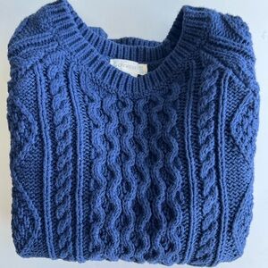 CREWCUTS boy's Classic Blue Cable Knit Sweater size 4T